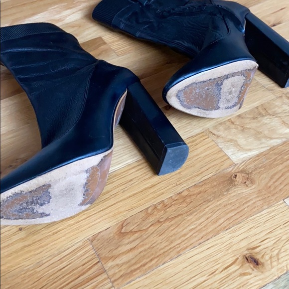 Zara Heeled ankle boot black six 6 - Picture 4 of 7